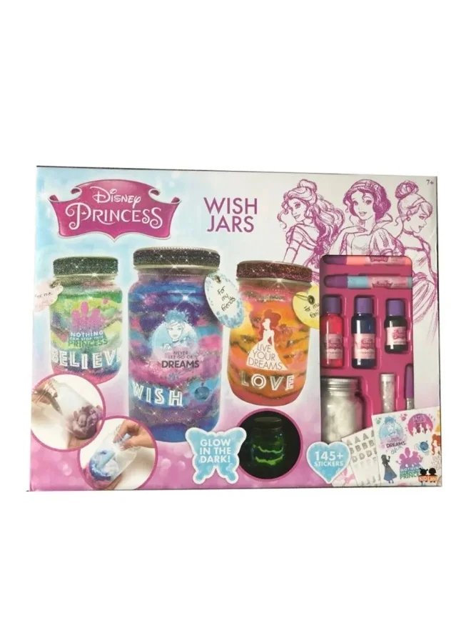 ديزني طقم صنع مرطبانات الأمنيات المضيئة في الظلام من ديزني برينسيس – مجموعة فنون وأشغال يدوية إبداعية للفتيات